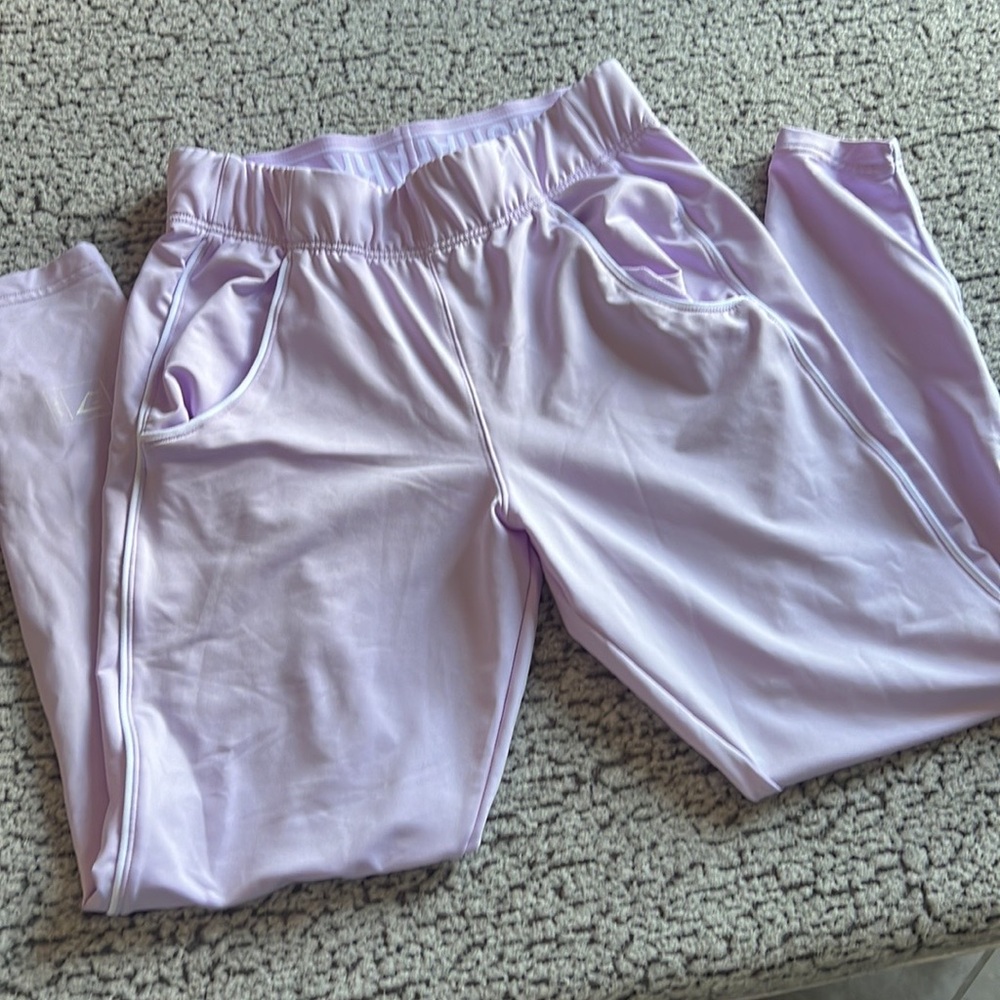 GYMSHARK Recess Joggers Purple Lavender Rollover High Waist Gym Pant